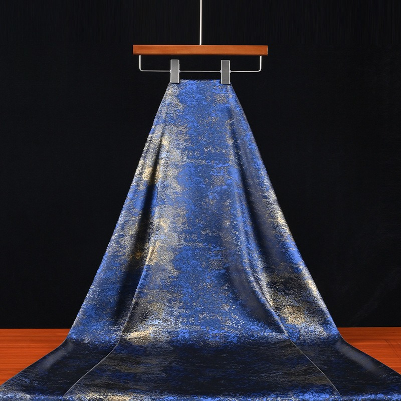 Home Textiles Usa - Kain Bertekstur Gradasi Warna Biru Retro