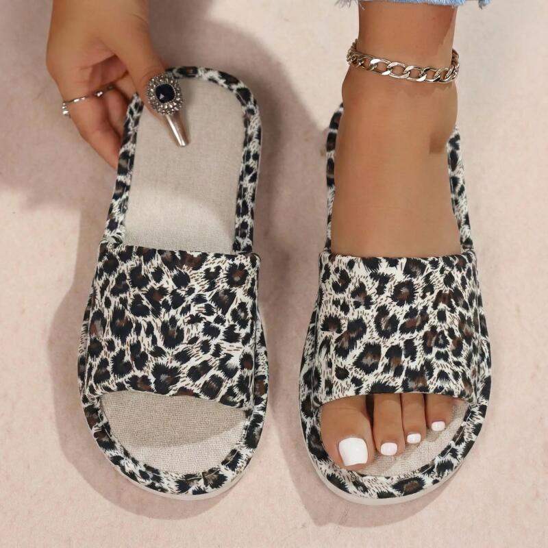 Sandal Wanita Motif Leopard Ba - Home Textile ulasan dan harga